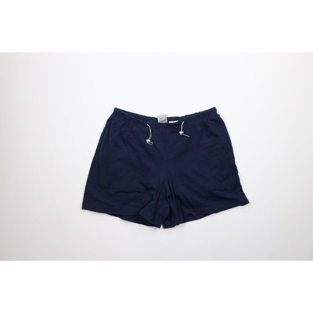 Vintage Nike Womens XL Travis Scott Mini Swoosh Lined Spandex Booty Shorts Blue